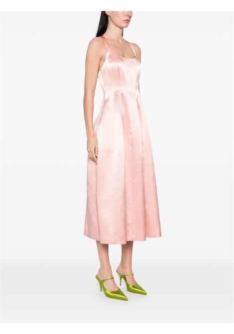 Abito midi in raso rosa Philosophy Di Lorenzo Serafini - donna PHILOSOPHY DI LORENZO SERAFINI | 044407230132